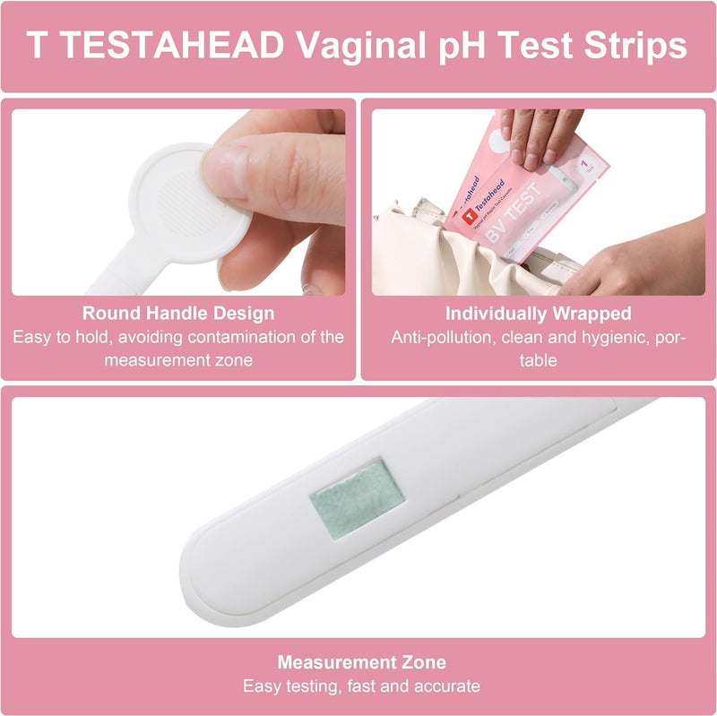 Vaginal pH Test Strips, Feminine Health Vaginal pH Test Strips Kits for Bacterial Vaginitis, Trichomonas Vaginitis, Individual Aluminum Foil Wrapped (4-Packs) 4-packs - BeesActive Australia