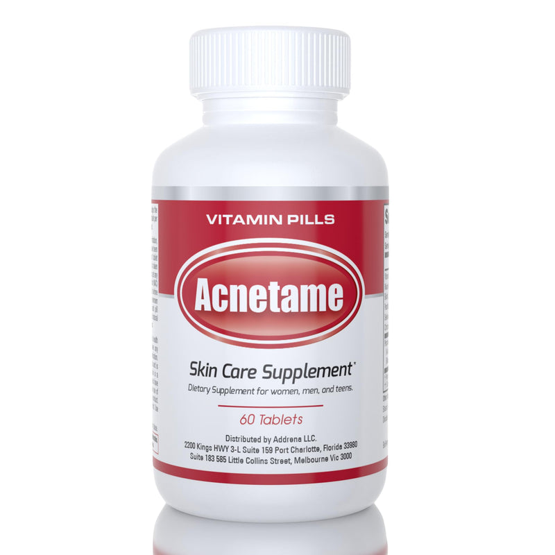 Acnetame Acne Pills 2 Pack 120 Pills- Vitamin Supplements for Acne Breakouts- Hormonal Pimple Tablets to Clear Oily Skin for Women, Men, Teens, and Adults 1 Count (Pack of 120)