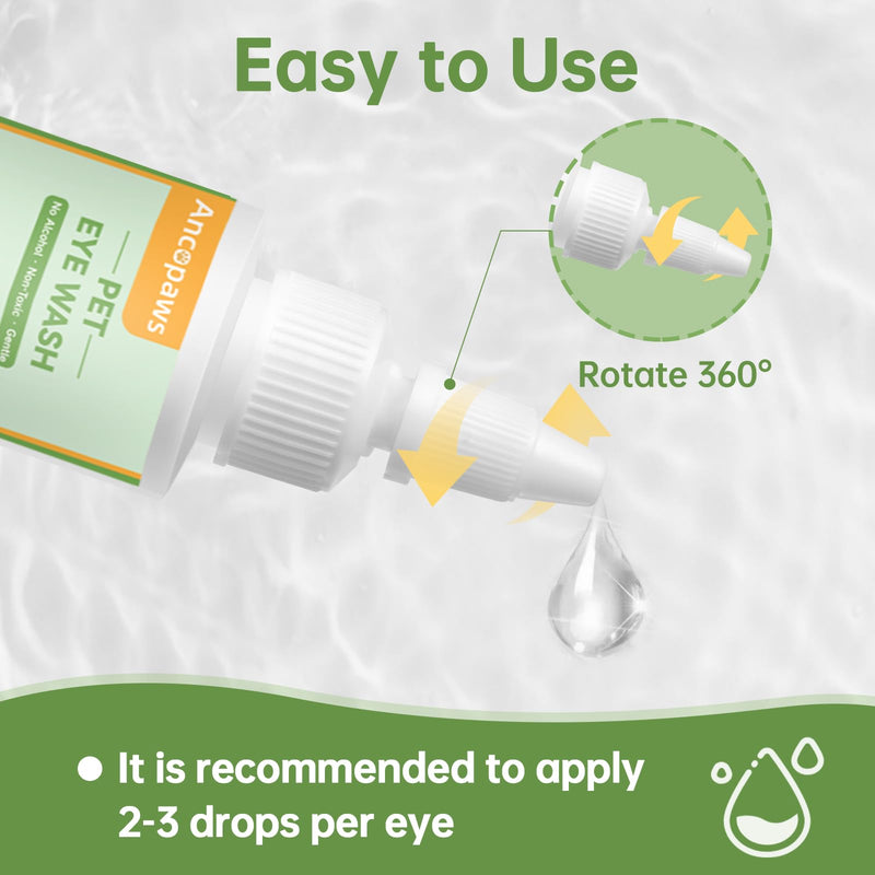 Eye Drops for Dogs & Cats - Pet Eye Wash for Infection Treatment - Eye Rinse to Soothe Eye Irritations & Runny Eyes - Dog Tear Stain Cleaner - Safe for All Animals - BeesActive Australia