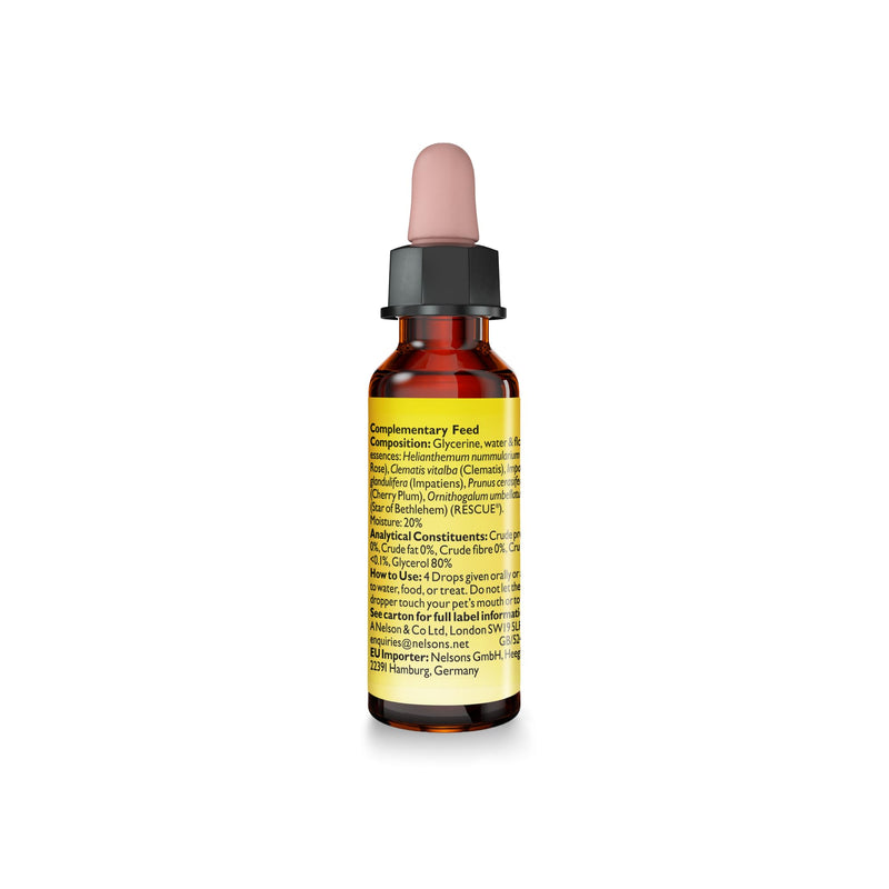 Rescue Pet Calming Dropper 10ml for Dogs & Cats, Natural Flower Essences, Separation, Fireworks, Travel, Thunder, Loud Noises, Calming for Dogs, Cats, & Other Pets