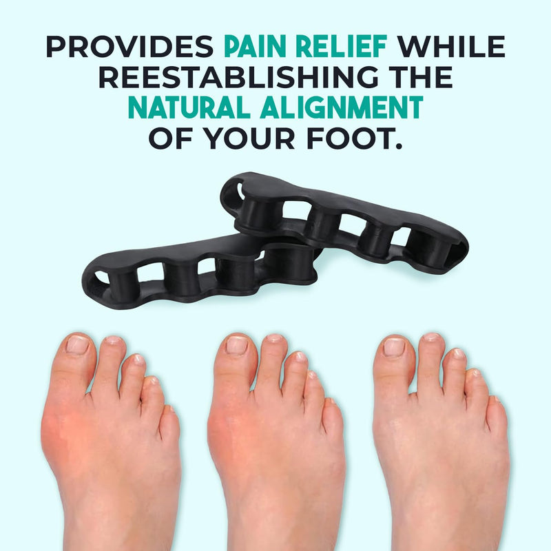 PrimalStep Toe Separators, Spreaders, Spacers, Straightener to Correct Toes for Men and Women, Bunion Corrector, Foot Pain, Plantar Fasciitis, S/M (Pack of 2) S/M (Pack of 2)