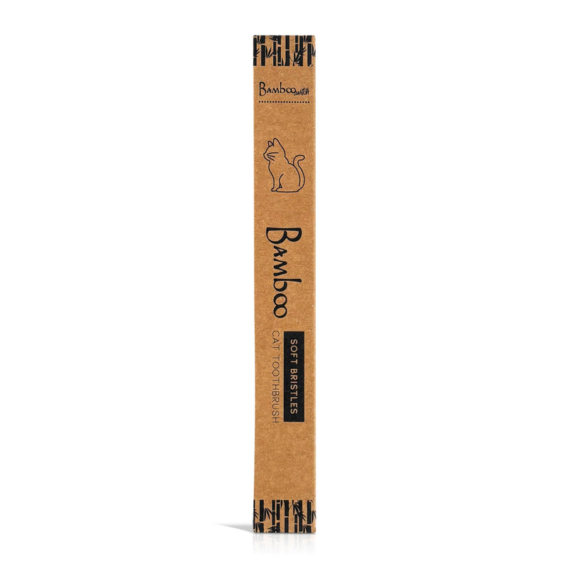 Bamboo Toothbrush for Cats – 4 Pack | Natural Bristles | Eco-Friendly Pet Toothbrush for Cat Dental Care 4 Count (Pack of 1)