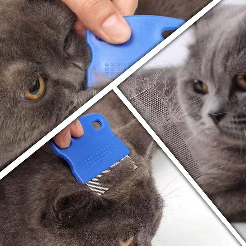 6 Pcs Pet Flea Combs, Dog Cat Combs, Hair Removal Massaging Shell Combs, Pet Combs for Removal Dandruff, Hair Stain(Random Colour) - BeesActive Australia