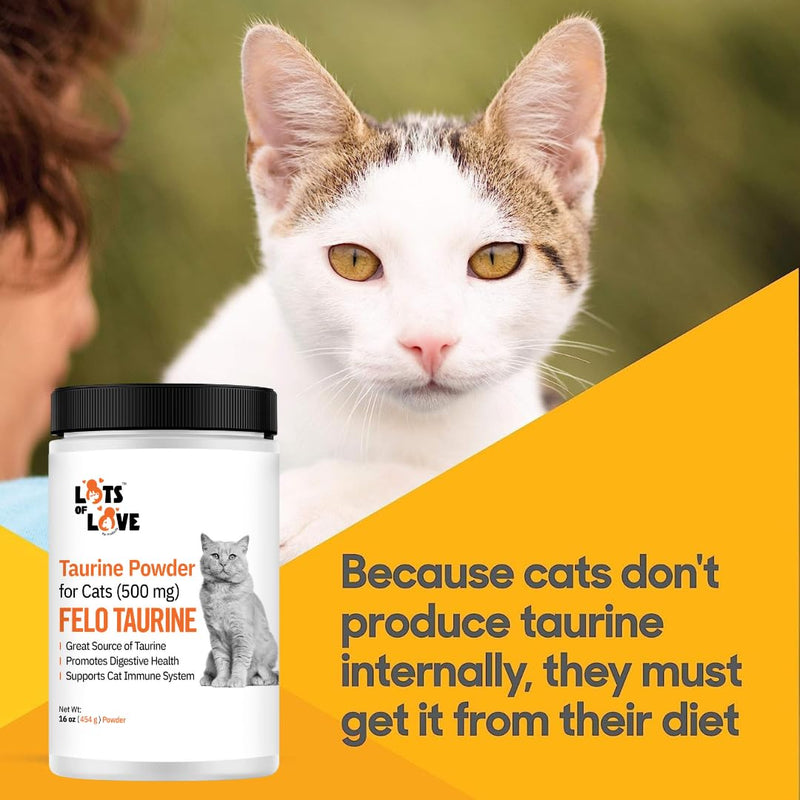 FELO Taurine - Taurine Supplement for Cats, Taurine for Cats, Taurine Powder for Cat - 16 Oz, Powder (Thomas Pet Earlier)