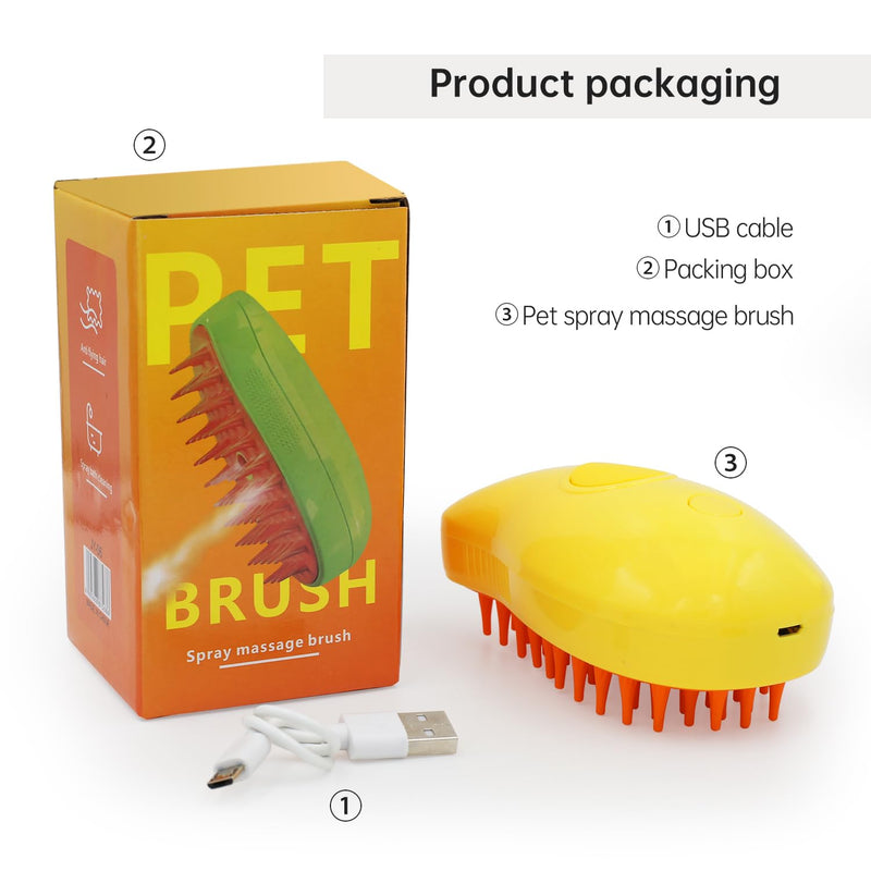 Cat Steam Brush, Multifunctional Steamy Cat Brush, 3 in 1 Steam Brush for Cats, Cat Hair Brush/Cat Massager, Misty Brush Cat, Steaming Pet Brush for Grooming Shedding Bathing - BeesActive Australia