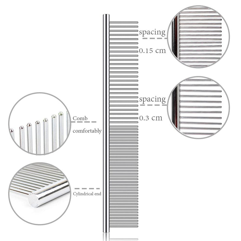 SKYPIA 5 Pcs Dog Comb Tear Stain Remover for Dogs Flea Comb Dog Combs for Grooming Small Dogs Flea Comb for Cats Dog Grooming Kit Pet Combs Small Dog Combs - BeesActive Australia
