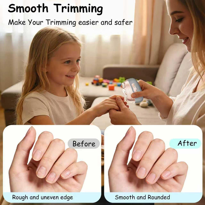4 in 1 Electric Nail Clipper, Automatic Nail Clipper with 2 Polisher & UV Light, Rechargeable Nail Trimmer with LED Light & Nail Scraps Storage, Ideal Electric Nail Clippers for Seniors, Adult&Kids Grey - BeesActive Australia