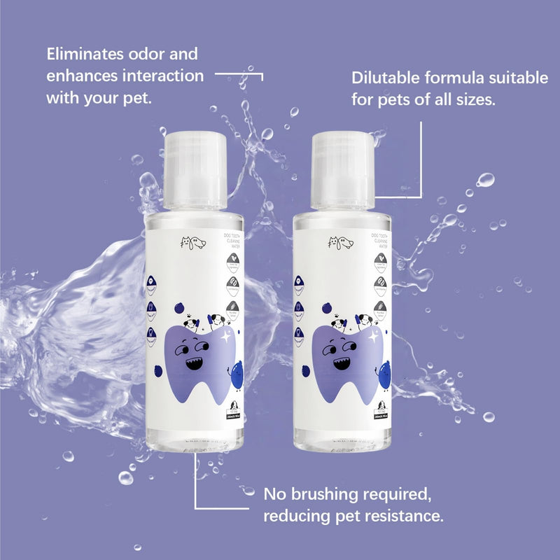 2 PCS Pet Mouthwash,Natural Flavorless Teeth Cleaning for Dogs & Cats,Bad Breath Treatment & Tartar Fighter,Dog Breath Freshener in Water for Daily Oral Health Care,Easy Daily Use for all Pet