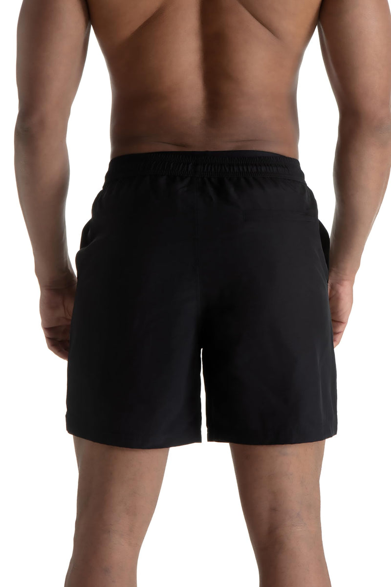 Mens Swim Trunks 6" Quick Dry Swim Shorts with Mesh Lining Swimwear Bathing Suits with Zipper Pocket Black X-Large