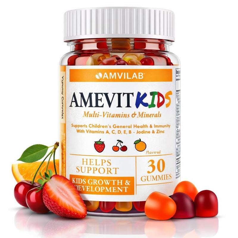 Kids Gummy Multivitamin, Growth & Immunity, 30 ct | Complete daily vitamins for children with essential nutrients; natural fruit flavor, easy to chew Kids Gummy Multivitamin