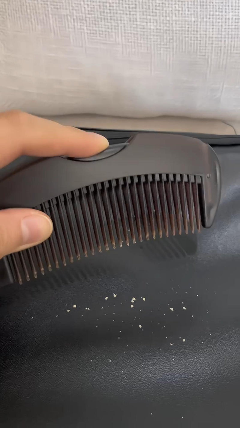 Dandruff Comb Removal 2PC Hollow Fine Tooth Scalp Detox Hair Care Tool 2PC Brown+Red