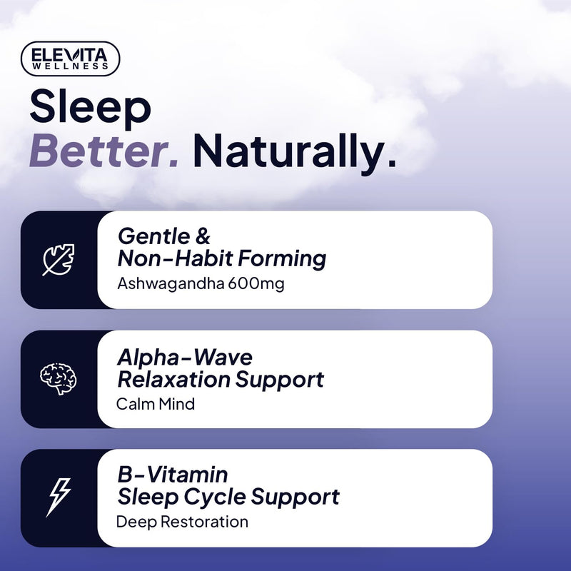 Sleep Supplement Capsules with Ashwagandha, L-Theanine & B Vitamins | Supports Natural Sleep | 60 Capsules