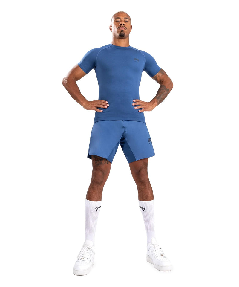 Venum Contender Men’s Short Sleeve Rashguard Small Blue - BeesActive Australia