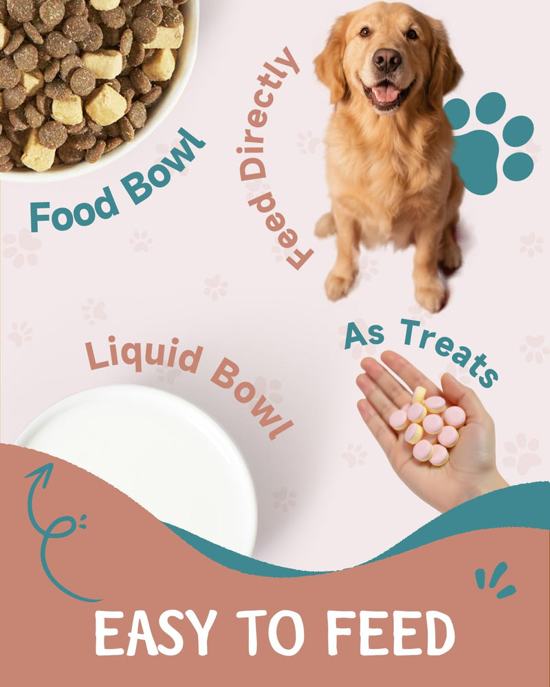 Joint & Calcium Tablets for Dogs - Calcium Supplement for Dogs - Mobility, Bones, Immune Support - with Minerals, Glucosamine, Chondroitin, Calcium, Vitamins - 200 Chewable Tablets