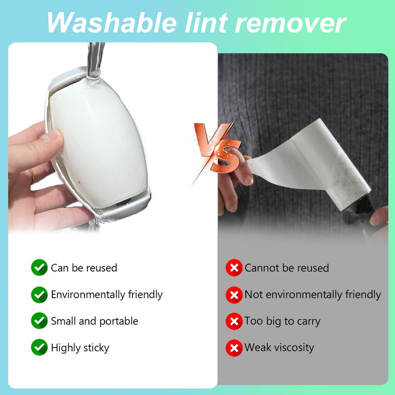 Pet Hair Remover Lint Roller Ball, Washable Sticky Gel Lint Roller Ball, Reusable Gel Lint Roller, Mini Travel Size Lint Roller for Travel, Sofas, Bedding Clothes, Pet Hair (Green) Green - BeesActive Australia