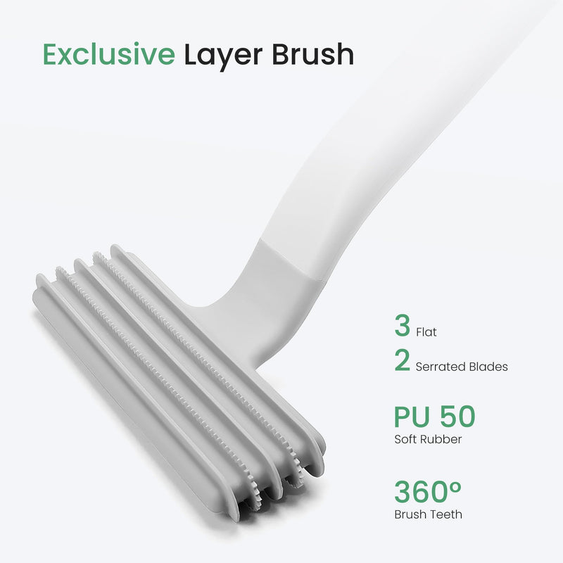 Layer Brush Dog Hair Remover for Couch, Pet Hair Removal Tool for Raking up Embedded Hair and Debris, Reusable Fabric-Friendly Pet Hair remover for Couch, Car, Rug, Cat Tree and Others - BeesActive Australia