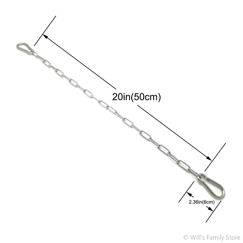 Will's Family Store 20 inch Stainless Steel Barn Chain with Carabiner for Livestock Gate Latch 20in, 1 piece - BeesActive Australia