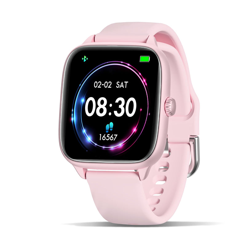 Fitness Tracker Answer/Make Calls, Smart Watch with Blood Pressure, Blood Oxygen, 24/7 Heart Rate Monitor, 120+ Sport Mode Activity Tracker, Waterproof Sleep Tracker for Women Men Pink - BeesActive Australia