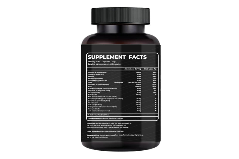 Mishas Nutraceutical Colon Cleanse - Relief from Gas and Bloating, Supports Gut Health with Magnesium, Berberine, Vitamin D, Quercetin & More - Colon Cleanse Formula - 90 Capsules