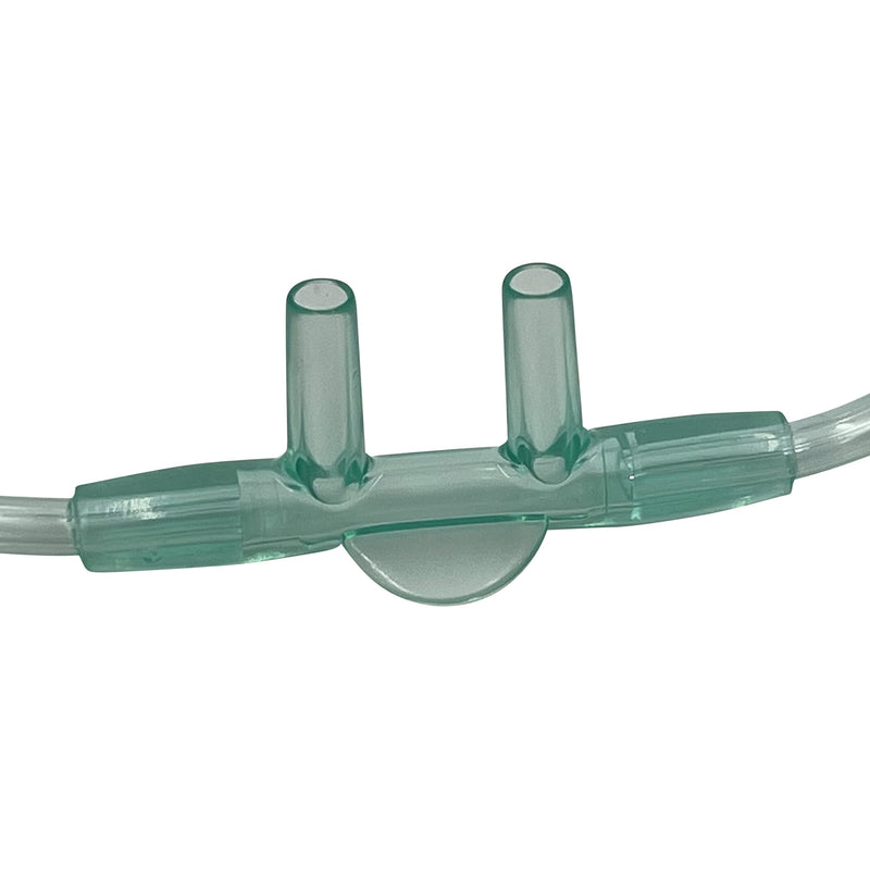 1pk Adult Oxygen Cannula w/Tabbed Nose Piece, Soft Straight Prongs & 6.5Ft Crush Resistant Tubing