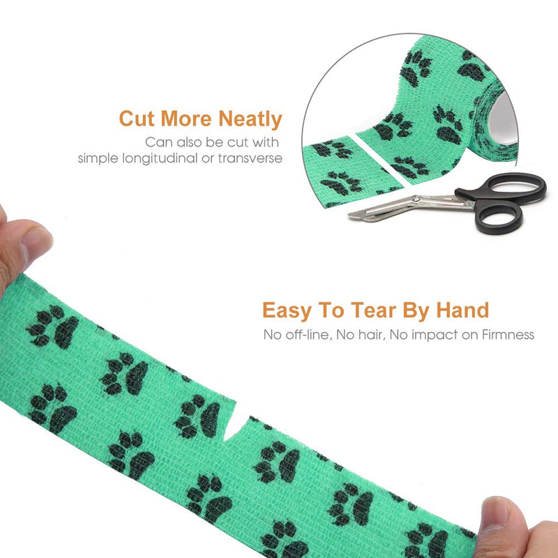 AUPCON Vet Wrap Cohesive Bandages Bulk Self Adhesive Bandage Wrap Self Adherent Wrap Non-Woven for Dogs Pet Animals & Ankle Sprains & Swelling 2 Inch x 5 Yards (2 Inch Claw) 2 Inch Claw - BeesActive Australia