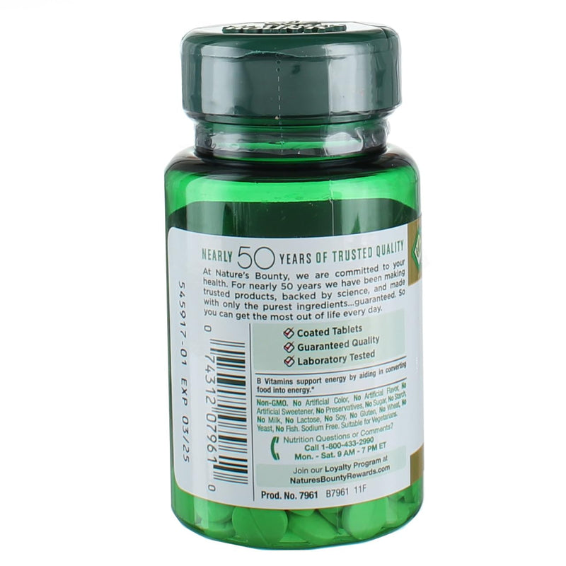 Nature's Bounty Energy Health Biotin Coated Tablets, 1000 mcg, 100 Ct (1 Pack) 1 Count (Pack of 100)