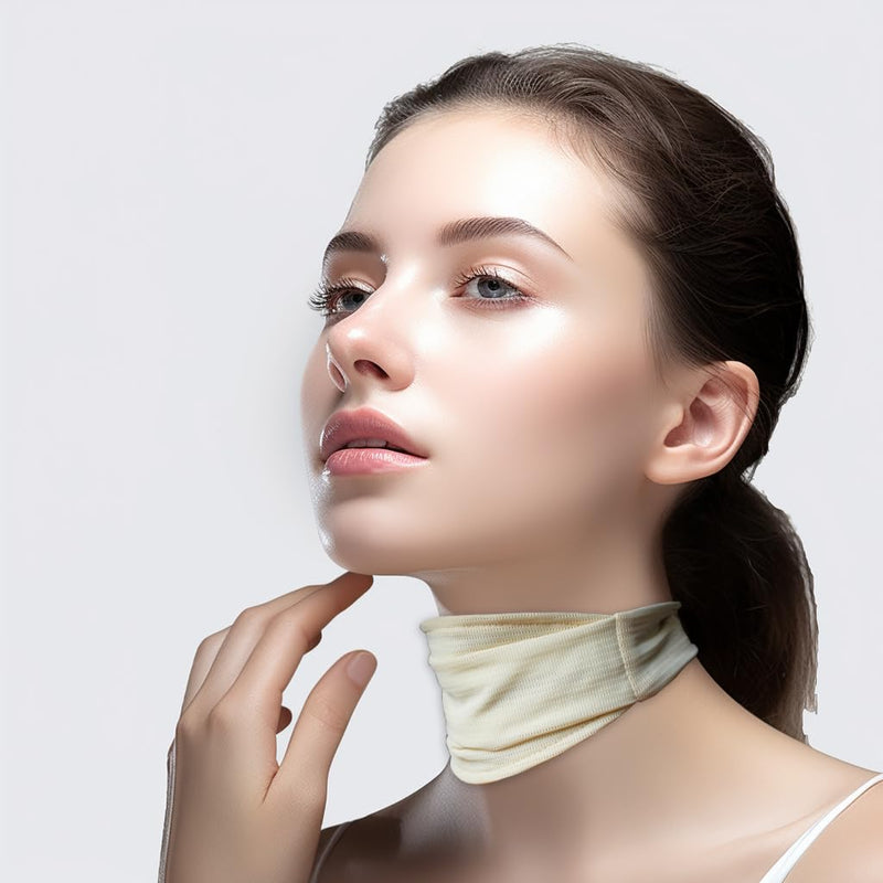 2 Pcs Trach Covers for Tracheostomy Tube Holder Adjustable Dust- Proof Shield Neck Trachea Cover,Trach Cover Band Reusable Tracheostomy Care Kits for Men and Women (Pink + Beige) Pink + Beige
