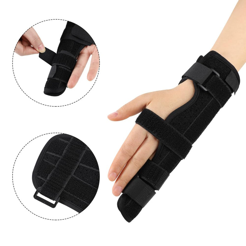 Boxer Finger Splint Brace Adjustable Metacarpal Hand Brace Supports Pinky, Ring, Middle Metacarpals and Knuckles Right or Left,Straightening for Trigger Finger, Injury, Fracture, Broken, Tendonitis