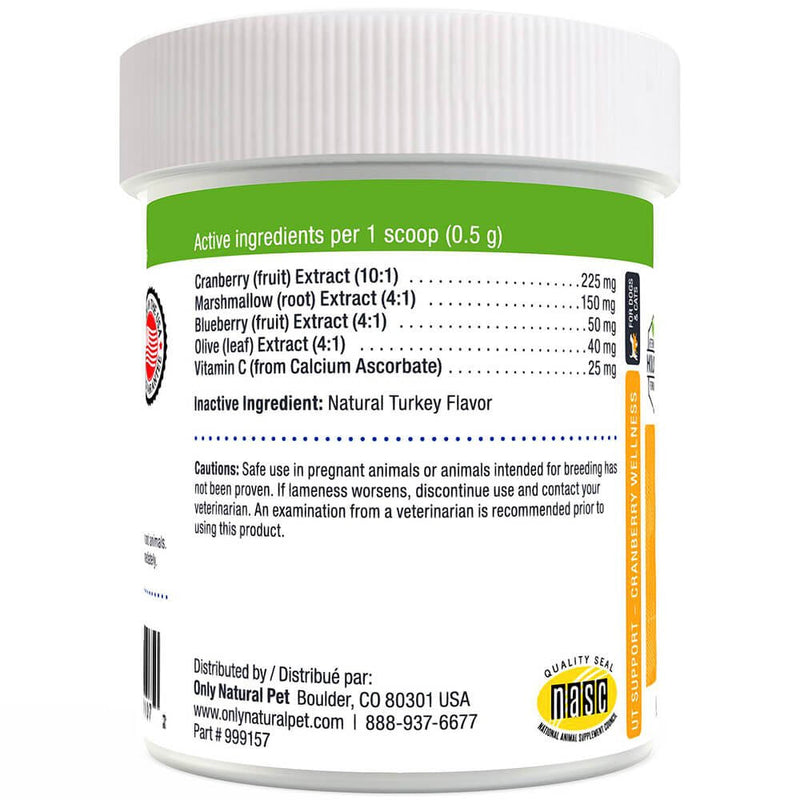 Only Natural Pet Cranberry Wellness Antioxidant Powder for Dogs and Cats - Nutritional Berry Powder Supplement for Urinary Tract Health with Vitamin C - 110 Servings - BeesActive Australia