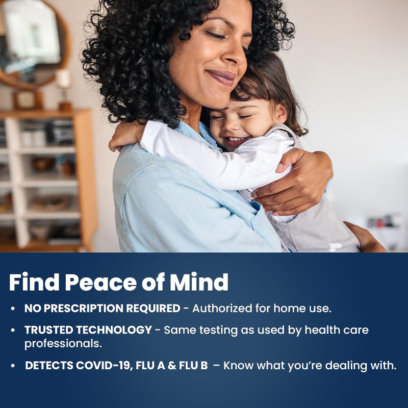 COVID & Flu Home Test by Flowflex Plus, Rapid Results in 15 Minutes, Trusted OTC COVID-19 & Flu A/B Testing Kit, FSA and HSA Eligible, Easy to Use & No Discomfort, 1 Pack 1 Test 1 Pack, 1 Test
