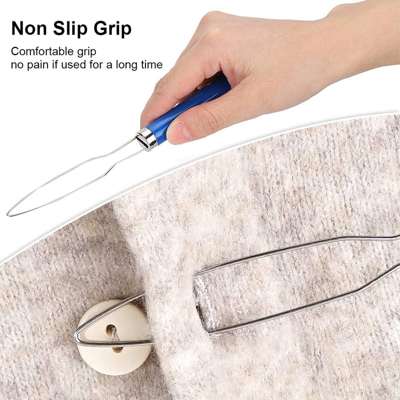2 Pcs Button Hooks, One Hand Buttons Aids, Bright Dressing Aid Device Tools, Button Assist Devices with Comfort Grip Handle for Arthritis, Parkinsons, Independent Living(Random Colours) 2 Pcs - BeesActive Australia