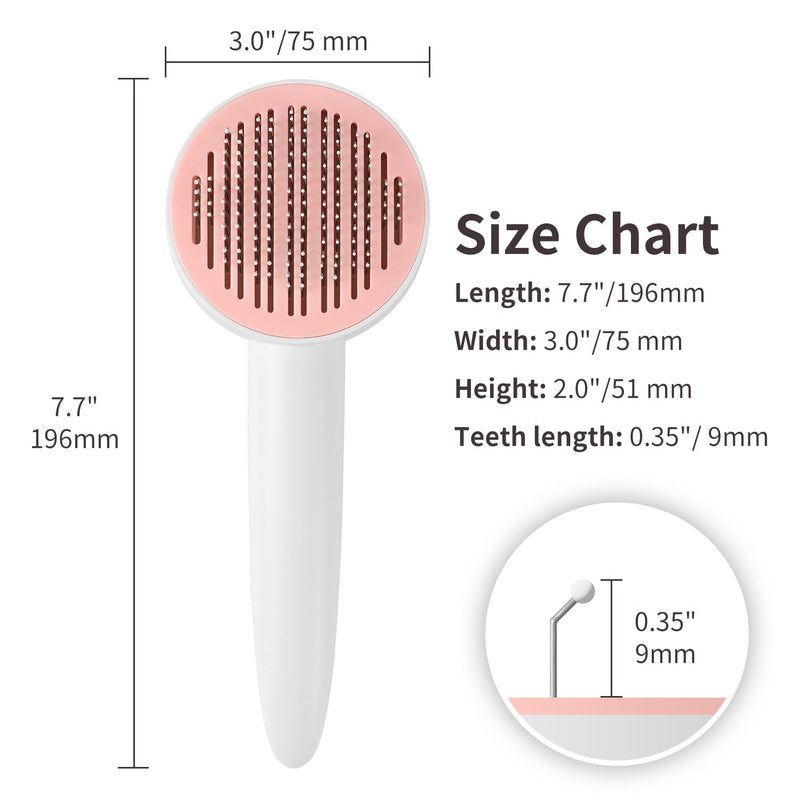 Cat Brush for Shedding, Cat Hair Brush for Indoor Cats, HYPERSPACE Pet Grooming Brush with Release Button, Self Cleaning Slicker Brush for Dogs Small Medium Large Breeds, with Massage Brush Teeth - BeesActive Australia
