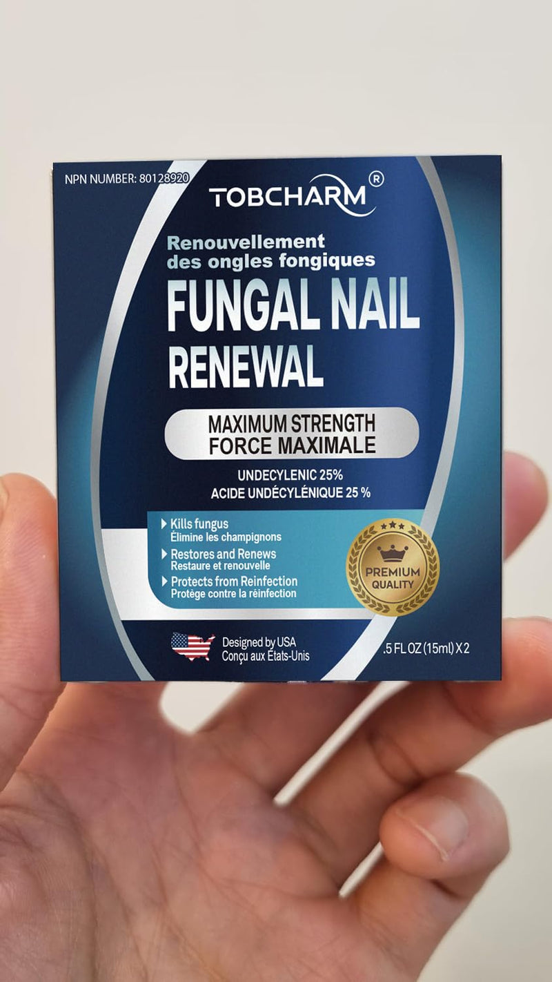 Toenail Fungus Treatment Extra Strength with 25% Undecylenic Acid & Tea Tree Oil, Nail Fungus Treatment for Toenail & Fingernails, Antifungal Nail Treatment for Damaged Nails and Thick Toenails- 2Pcs 1 Fl Oz (Pack of 1)