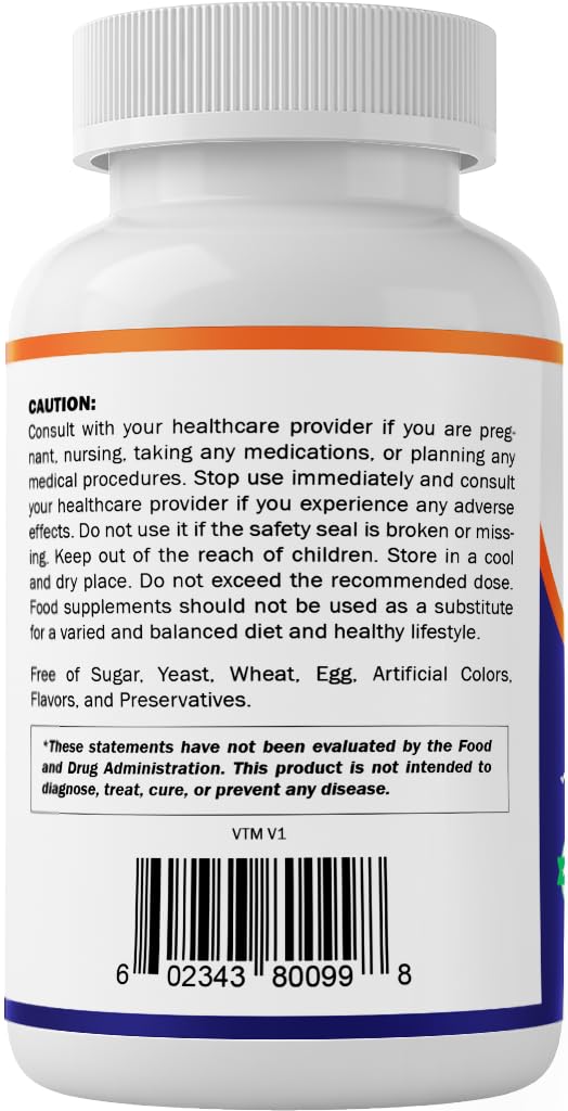 Vitamatic Vitamin B1 500 mg (Thiamine Mononitrate), 120 Capsules (2 Pack) | High Potency B1, Supports Nervous System Health and Energy Metabolism*, NonGMO, Gluten Free, Made in USA 60 Count (Pack of 2)