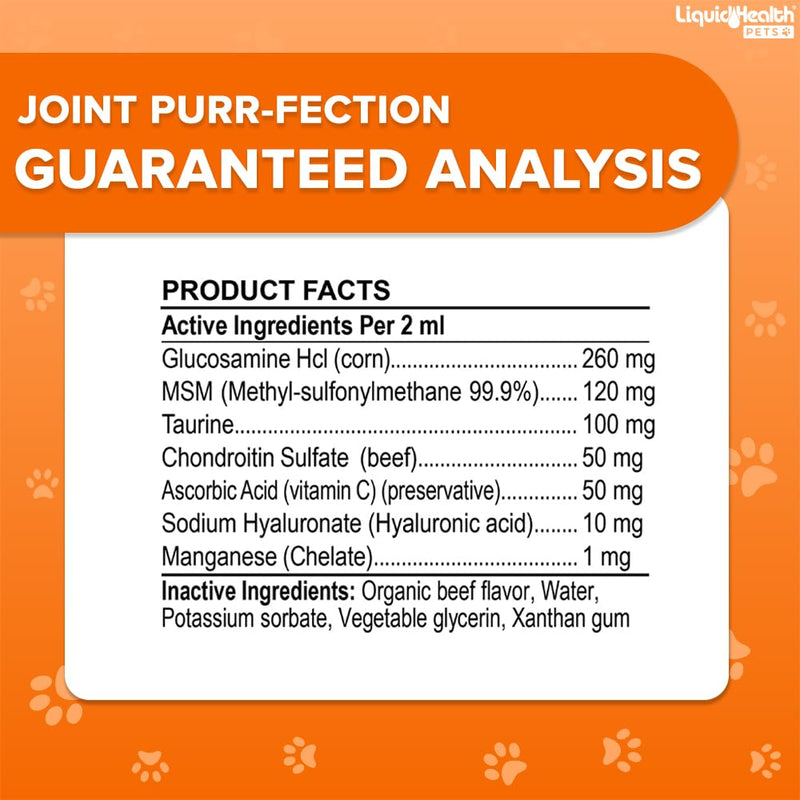 LIQUIDHEALTH Pets K9 Glucosamine Chondroitin Supplement for Dogs & Puppies & Joint Purr-Fection Hip & Joint Glucosamine Drops for Cats & Kittens - Pet Supplement Bundle for Joint Health & Mobility - PawsPlanet Australia