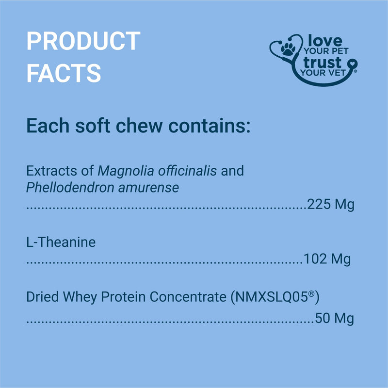 Nutramax Solliquin Calming Behavioral Health Supplement for Large Dogs - with L-Theanine, Magnolia/Phellodendron, and Whey Protein Concentrate, 75 Soft Chews 75 Ct Chew - Dog Only - PawsPlanet Australia