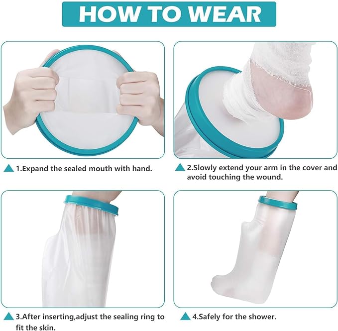 Polaland Waterproof Guipure Cover for Adult Shower or Bath Repeatable - 1 Piece for Calf/Feet - BeesActive Australia