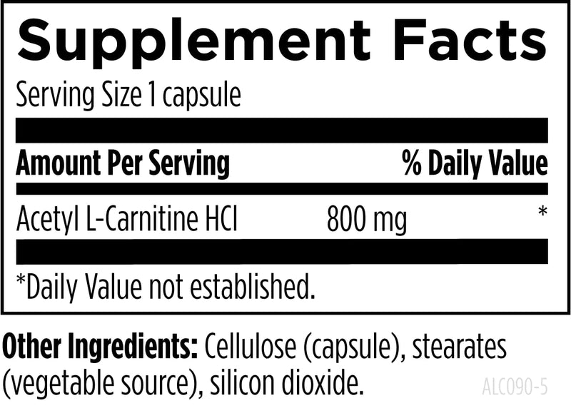 Designs for Health Acetyl L-Carnitine Capsules 800mg - Energizing Brain Support - Non-GMO, Vegetarian Acetyl L-Carnitine HCl Supplement (90 Capsules) Standard Packaging - BeesActive Australia