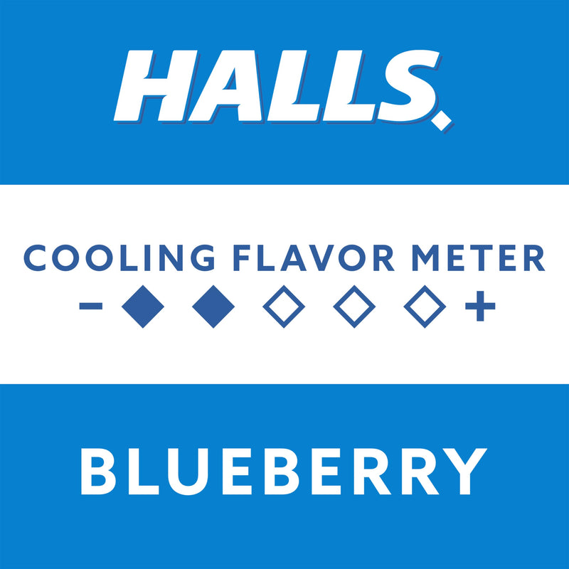 Halls Throat Soothing Blueberry Cough Drops, Economy Pack, 80 Drops