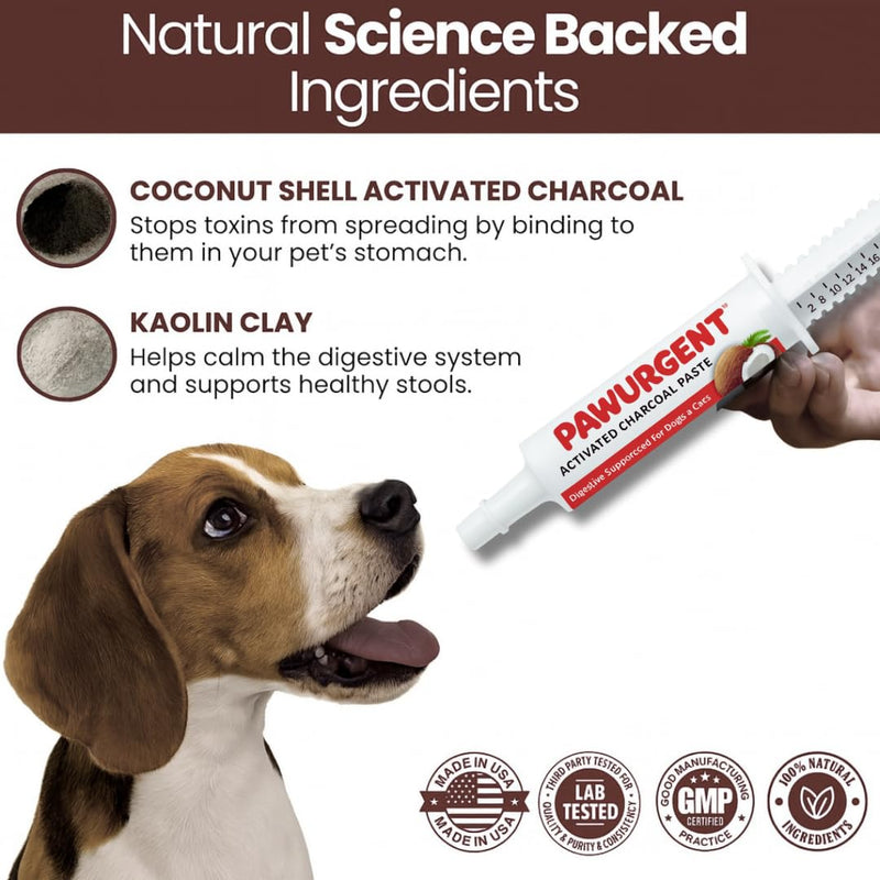 30 cc Activated Charcoal Gel for Dogs for Poisoning, Dog First Aid Activated Charcoal, Animal Use Only 1 pack