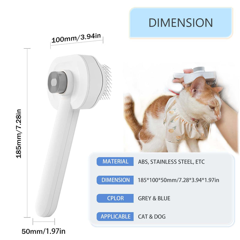 Cat Brush with Air Cushion Massager,Cat Hair Brush Airbag Massage Comb,For Dog/Cat Care Hair Long And Short Hair Brushes,Dog/Cat Hair Brushes Grey - BeesActive Australia