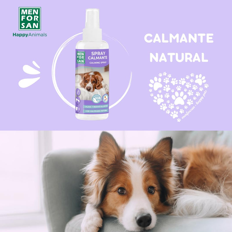 MENFORSAN Calming Spray for Dogs | With Natural Valerian | Calm and Reduce Stress | Immediate Effect | 60ml