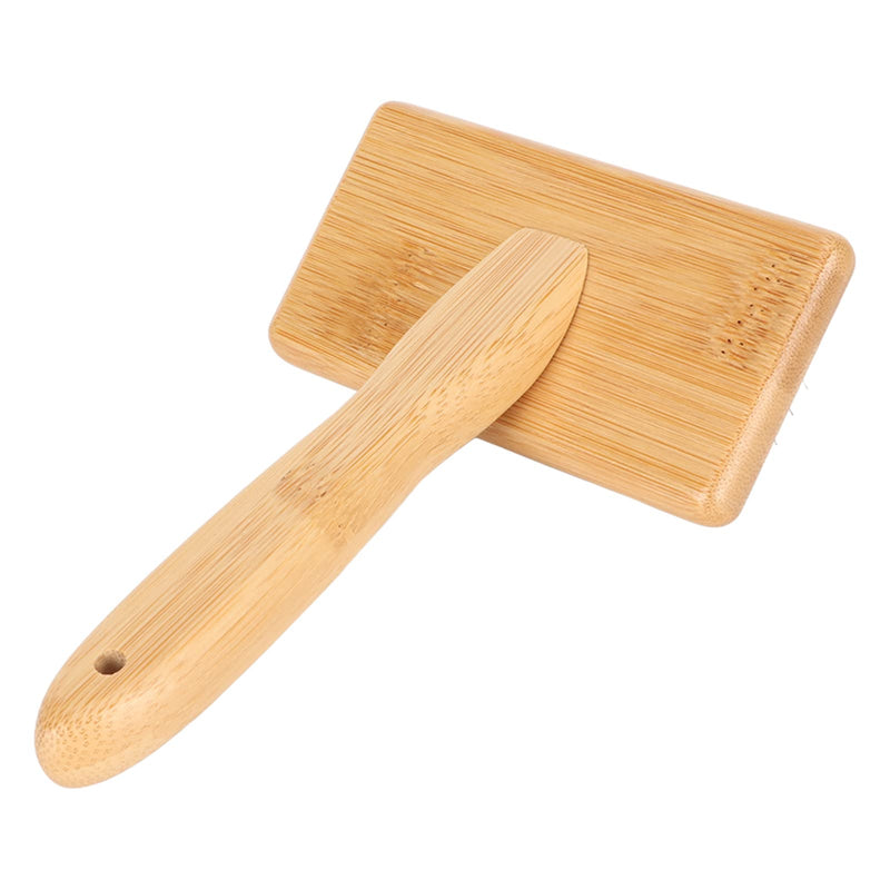 Slicker Brush, Macrame Comb, Easy to Clean, Finely Polished, Fast Brushing, Gentle Curves, Cushion with Hole for Cats (L) L - BeesActive Australia