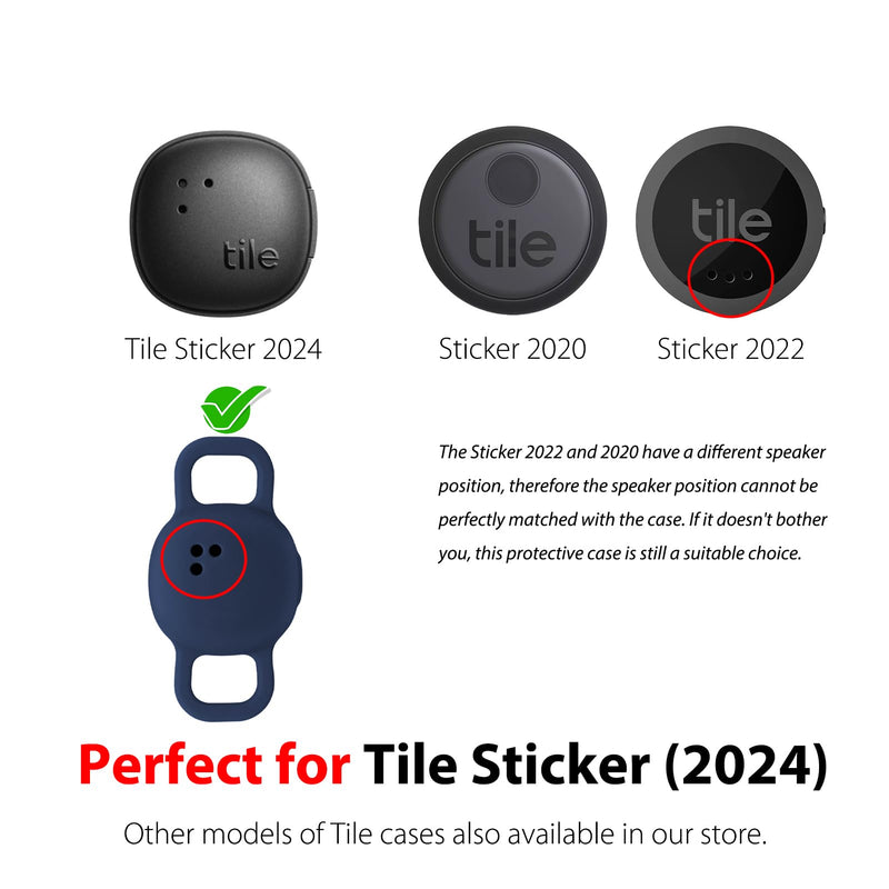 Silicone Cat Collar Holder for Tile Sticker 2024, 2 Pack Protective Cover for Tile Tracker Pet Dog Cat (Navy/Gray) Navy & Gray - BeesActive Australia