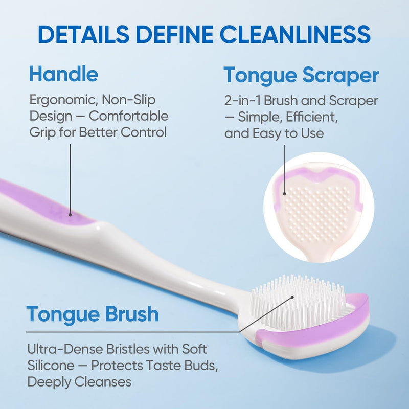 BodyAccel Tongue Cleaner Gel with Tongue Brush ‚Äì Fresh Breath Oral Care Kit ‚Äì Tongue Scraper Gel Set for Bad Breath Removal, Maintain Oral Health