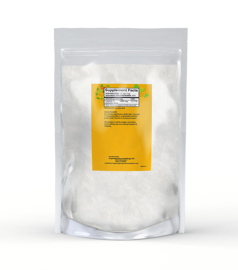 Unpretentious, Vitamin C Powder, 1 Lb | For cooking, baking, and seasoning 16 Ounce (Pack of 1)
