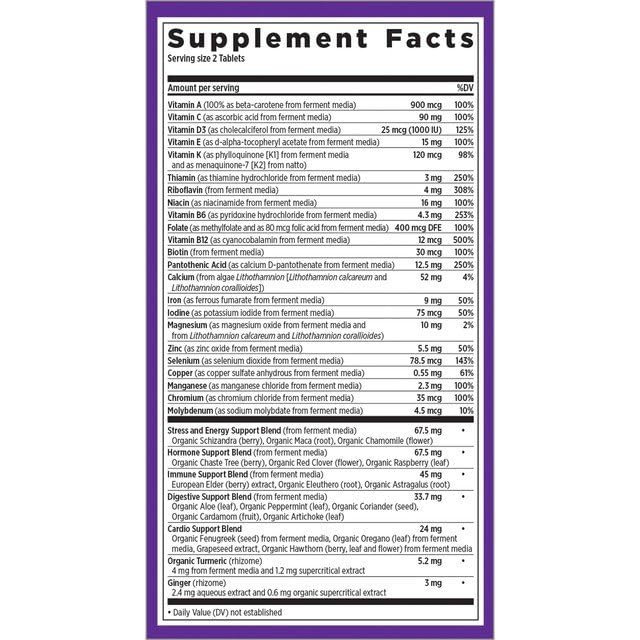 New Chapter Women's Multivitamin, Every Woman, Fermented with Probiotics + Iron + Vitamin D3 + B Vitamins + Organic Non-GMO Ingredients - 48 ct 48 Count (Pack of 1)