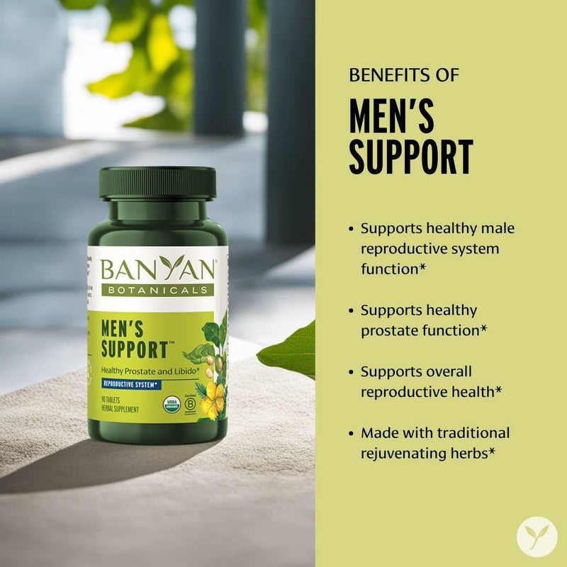 Banyan Botanicals Men’s Support Tablets – with Organic Gokshura (Tribulus Terrestris), Mucuna & Ashwagandha Root to Support Reproductive Health* – 90 Tablets – Non GMO Sustainably Sourced Vegan - BeesActive Australia