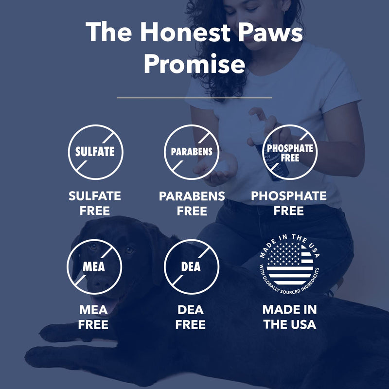 Honest Paws Dog Dry Shampoo - Waterless No Rinse Foaming Formula Reducing Itch Cleanse Hydrate Nourish Dry Skin and Smelly Coat Help Decrease Odor Shedding and Allergies - Oatmeal & Lavender - 6.3 oz Foaming - Oatmeal & Lavender - 6.3oz - BeesActive Australia