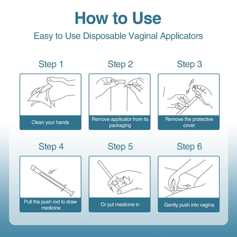 20 Pack Disposable Plastic Vaginal Cream Applicators, Individually Wrapped Hygienic Injector Applicator to Fit Preseed Lubricant, Estrace, Contraceptive Gels, Personal Lube, OTC Gel or Cream - BeesActive Australia